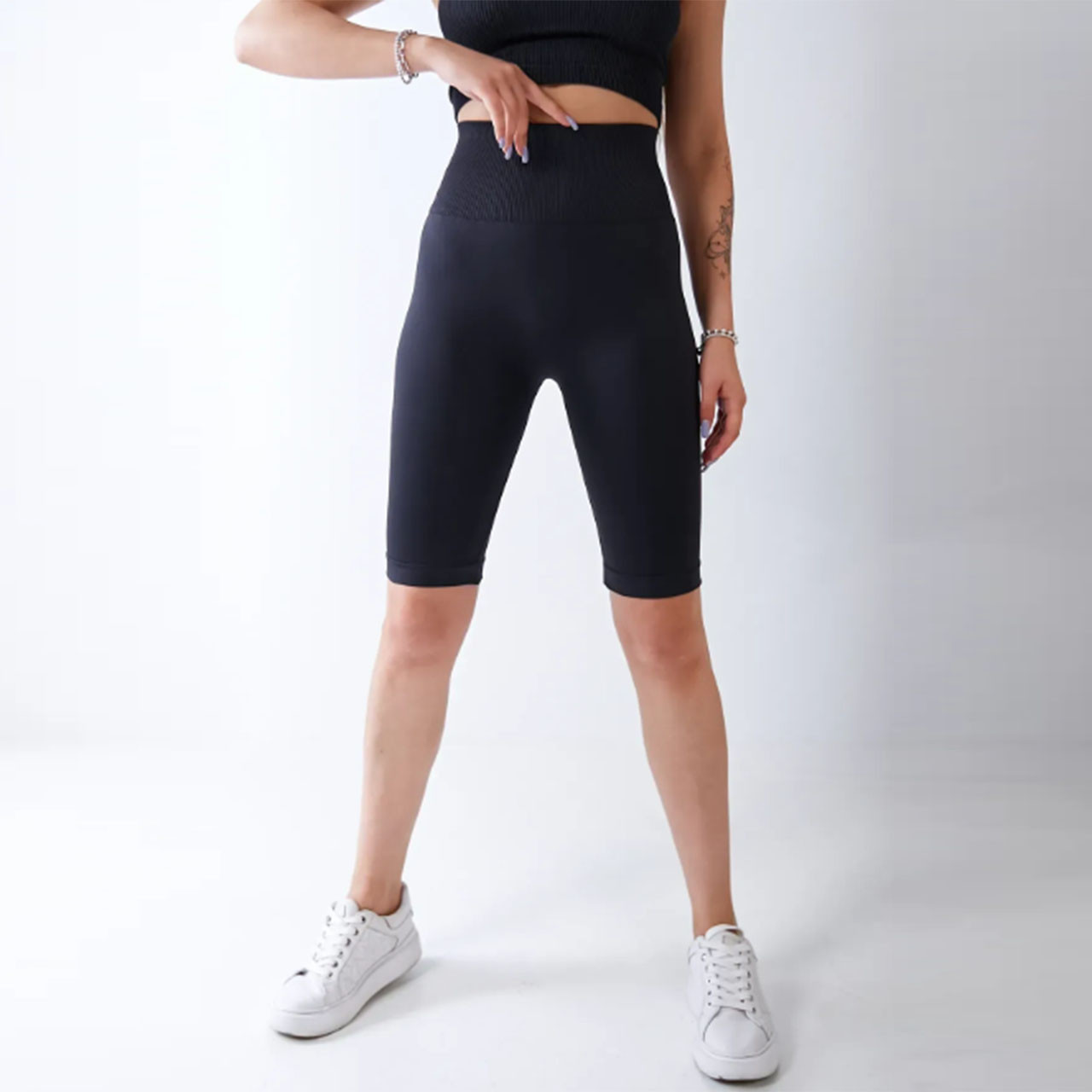 Безшовні чорні велосипедки з ефектом Пушап із мікрофібри "Giulia" ТМ "OK" (L-XL) Розміри: 48-52 (33051-1), фото 1