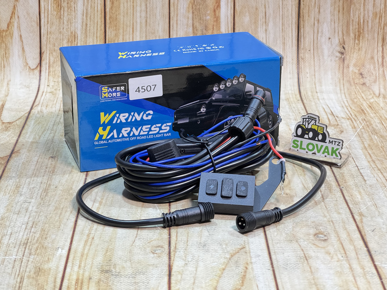 Проводка для підключення LED фар з реле і кнопкою 12V арт. 4507