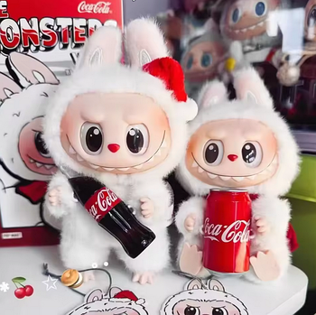 М'яка іграшка брелок The Monsters Labubu Coca Cola Лабубу Кока-Кола банка або пляшечка