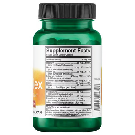 Активований комплекс вітамінів групи B Swanson Activated B-Complex 60 капс., фото 2