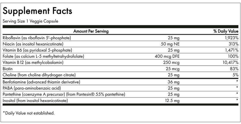 Активований комплекс вітамінів групи B Swanson Activated B-Complex 60 капс., фото 3