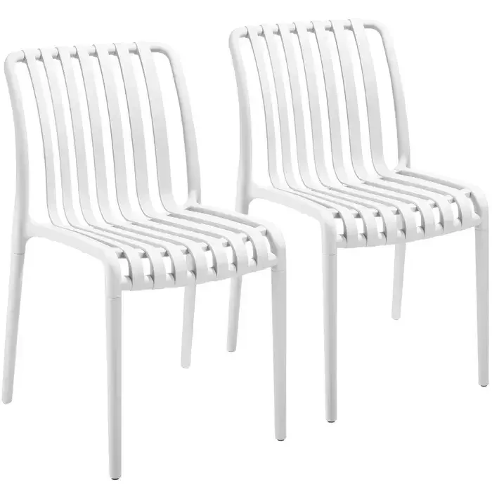 Сучасні вуличні крісла Alcudia, білий колір, 2 шт.
