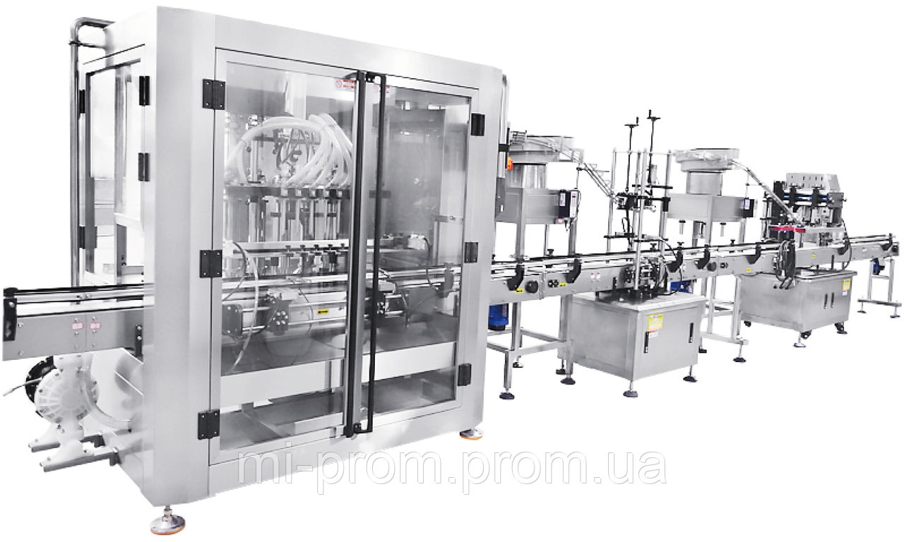 Автоматична лінія кришкування під ключ | Автоматична лінія закупорювання під ключ || МІ-ПРОМ, фото 1