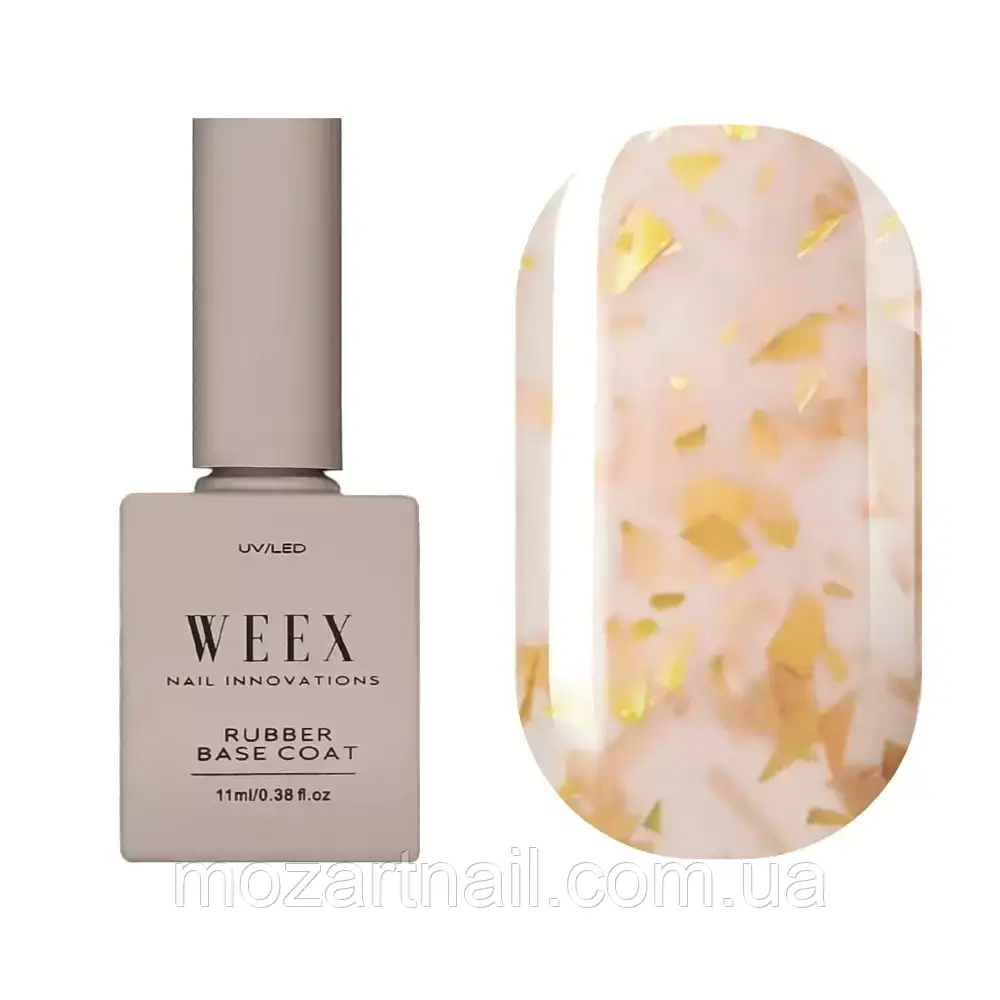 Камуфлююча база Weex Base 134 (бежевий з поталлю), 11ml