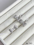 Срібний набір Сережки та Каблучка Метелик, фото 6