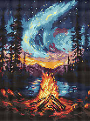 Набір алмазної мозаїки Ідейка Північне сяйво ©art_selena_ua (AMO8133) 30 х 40 см (На підрамнику)