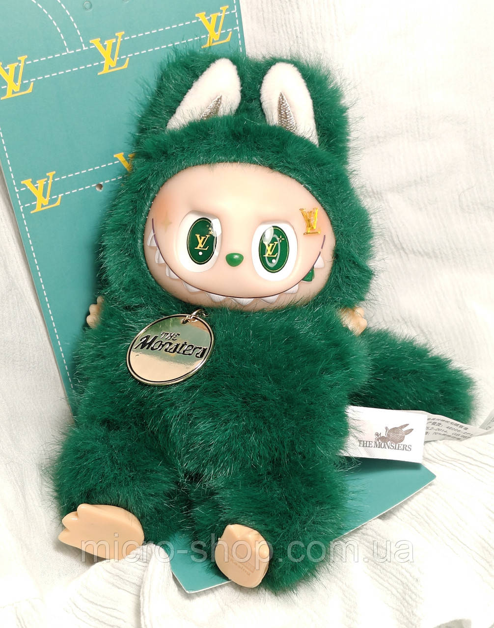 М'яка іграшка брелок Labubu The Monsters Secret Louis Vuitton Лабубу Луї Вітон, фото 1