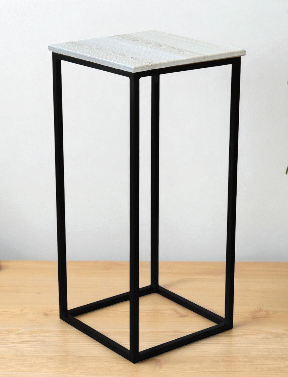 Табурет-підставка лофт барний 65 см Monolit чорний/аляска, фото 1