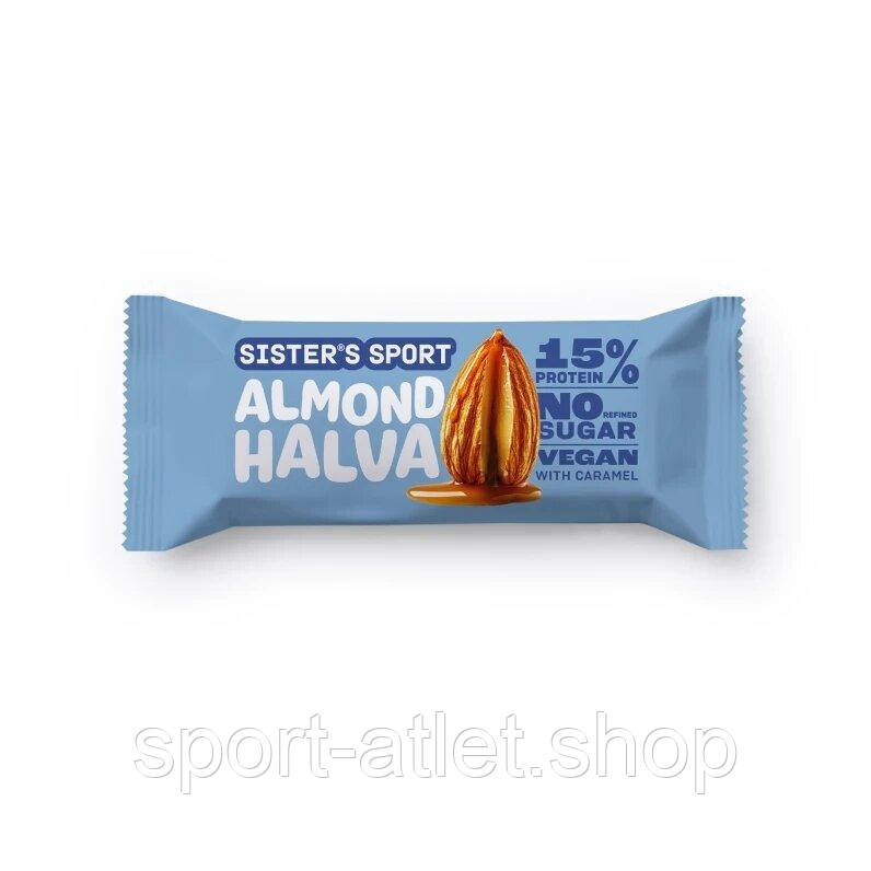 Протеїнова халва Sister's Sport Protein Halva, 40 грам - Карамель-мигдаль, фото 1