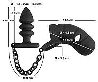 Пояс вірності з анальним корком Black Velvets Cock Cage, фото 4
