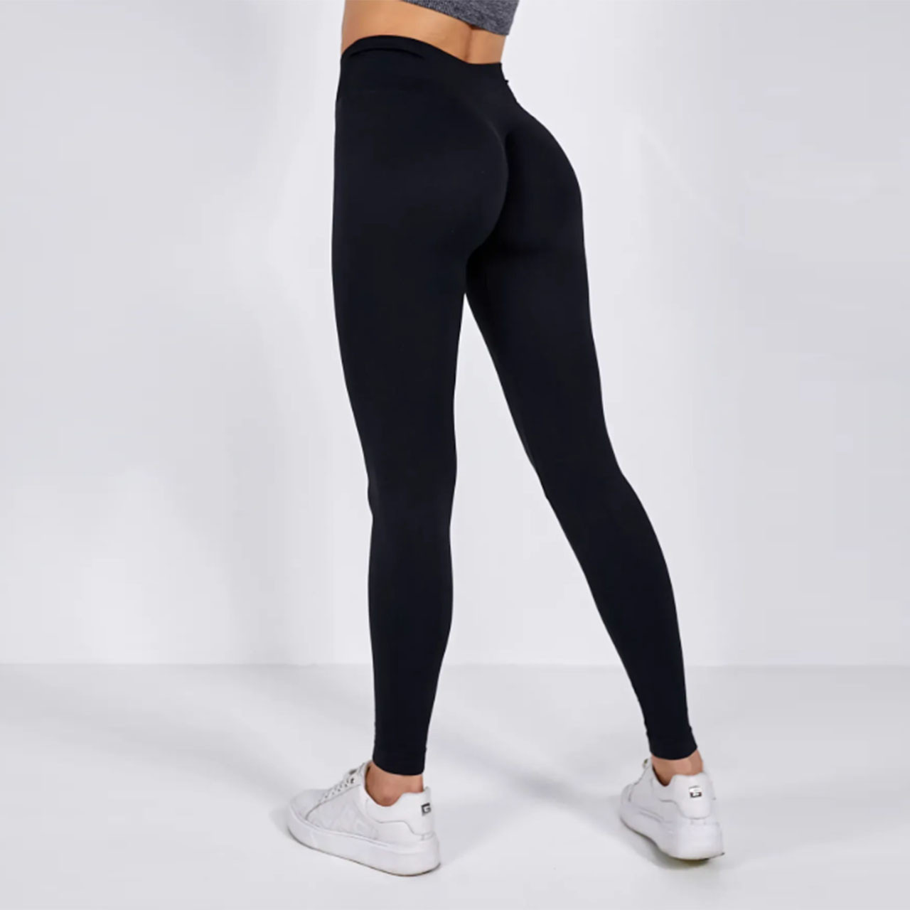 Чорні безшовні лосини з мікрофібри з ефектом Пушап "Giulia" ТМ "ОК" (S-M) Розміри: 42-46 (33056-1), фото 1