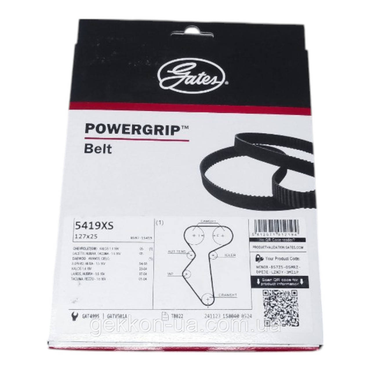Ремінь приводу ГРМ Daewoo Lanos, Aveo. Lacetti Z=127 [Gates] 05492574, фото 1