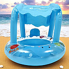 Човник надувний дитячий з прорізами для ніжок Кит 70 см SW-3 Блакитний, фото 3