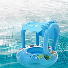 Човник надувний дитячий з прорізами для ніжок Кит 70 см SW-3 Блакитний, фото 5