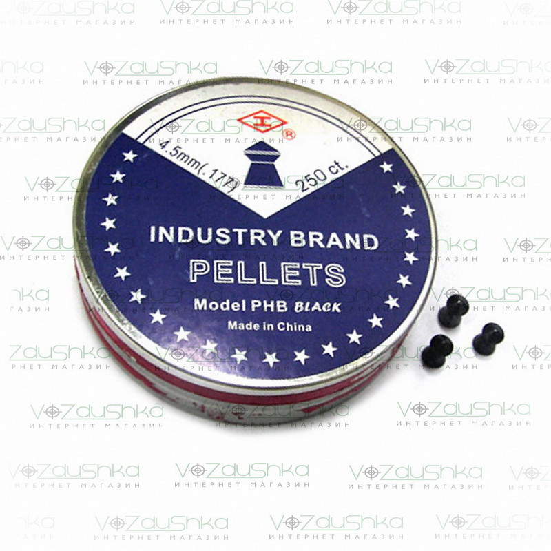 Бронебійні кулі для пневматики Shanghai PHB Black Pointed 0,556 г 500 шт / уп