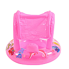 Дитячий надувний круг з козирком "Кит" 70 см, рожевий/ Круг для плавання/ Круг надувний для дітей, фото 4