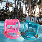 Дитячий надувний круг з козирком "Кит" 70 см, рожевий/ Круг для плавання/ Круг надувний для дітей, фото 5