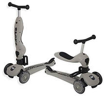 Самокат дитячий триколісний 2в1 Spoko SP-322 із сидінням світло-сірий 42401023