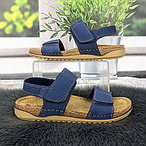 Босоніжки жіночі Inblu темно-сині на липучках 4905, фото 2