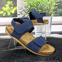 Босоніжки жіночі Inblu темно-сині на липучках 4905, фото 3