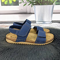 Босоніжки жіночі Inblu темно-сині на липучках 4905, фото 4