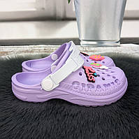 Крокси дитячі для дівчинки Gipanis бузкові пінка 5079-2