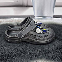 Крокси дитячі для хлопчика Gipanis графітові пінка 5079-2