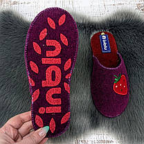 Капці жіночі кімнатні Inblu сливові фетрові для ламінату 4547, фото 4