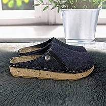 Тапочки домашні жіночі Inblu темно-сині фетрові 4684, фото 3