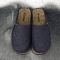 Тапочки домашні жіночі Inblu темно-сині фетрові 4684, фото 4