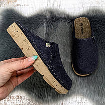 Тапочки домашні жіночі Inblu темно-сині фетрові 4684, фото 5