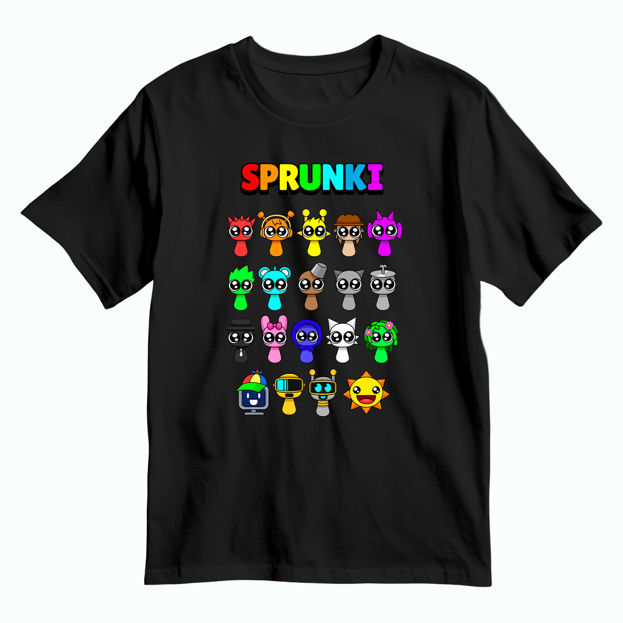 Дитяча футболка Sprunki cute, чорна, фото 1