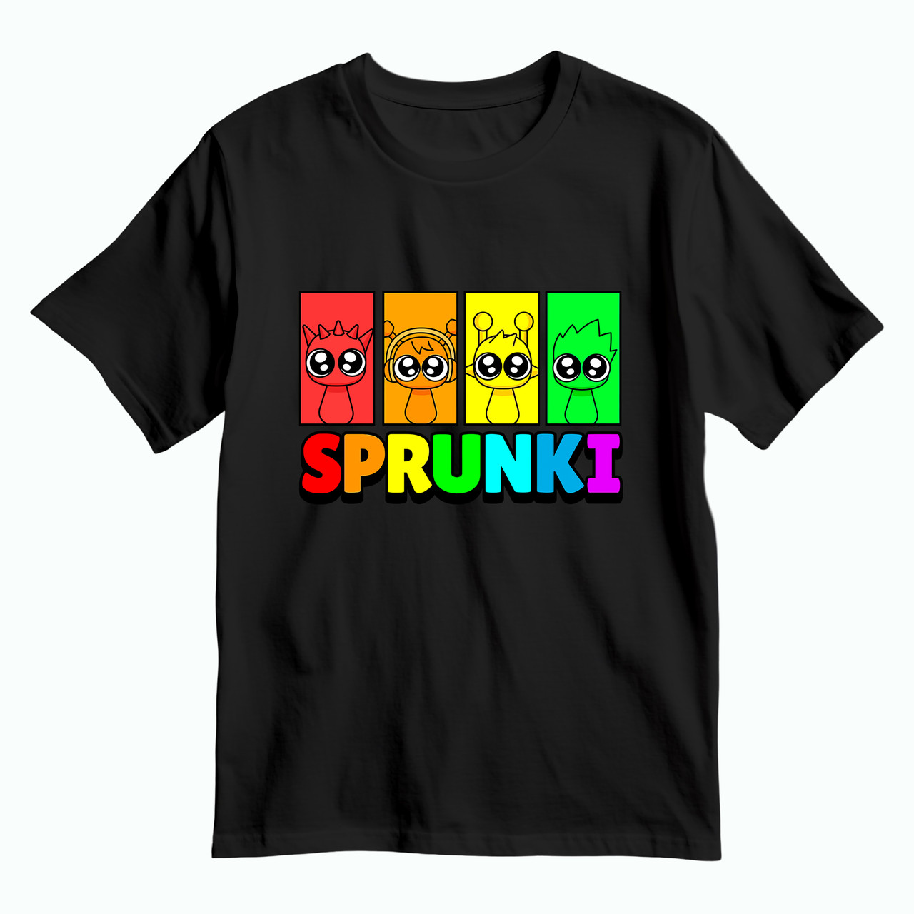Дитяча футболка Sprunki, чорна, фото 1