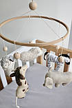 Мобіль дерев'яний на ліжечко Тварини, фото 7
