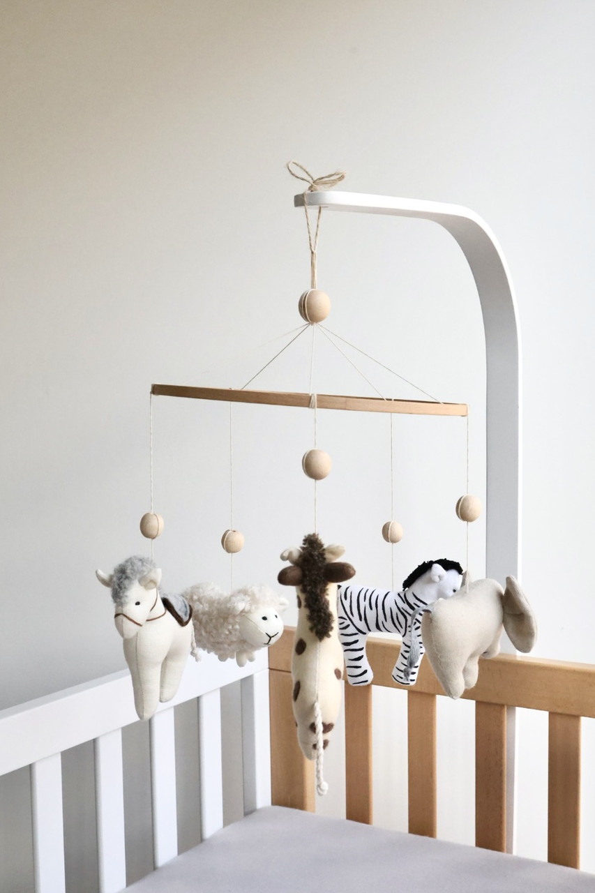 Мобіль дерев'яний на ліжечко Тварини, фото 1