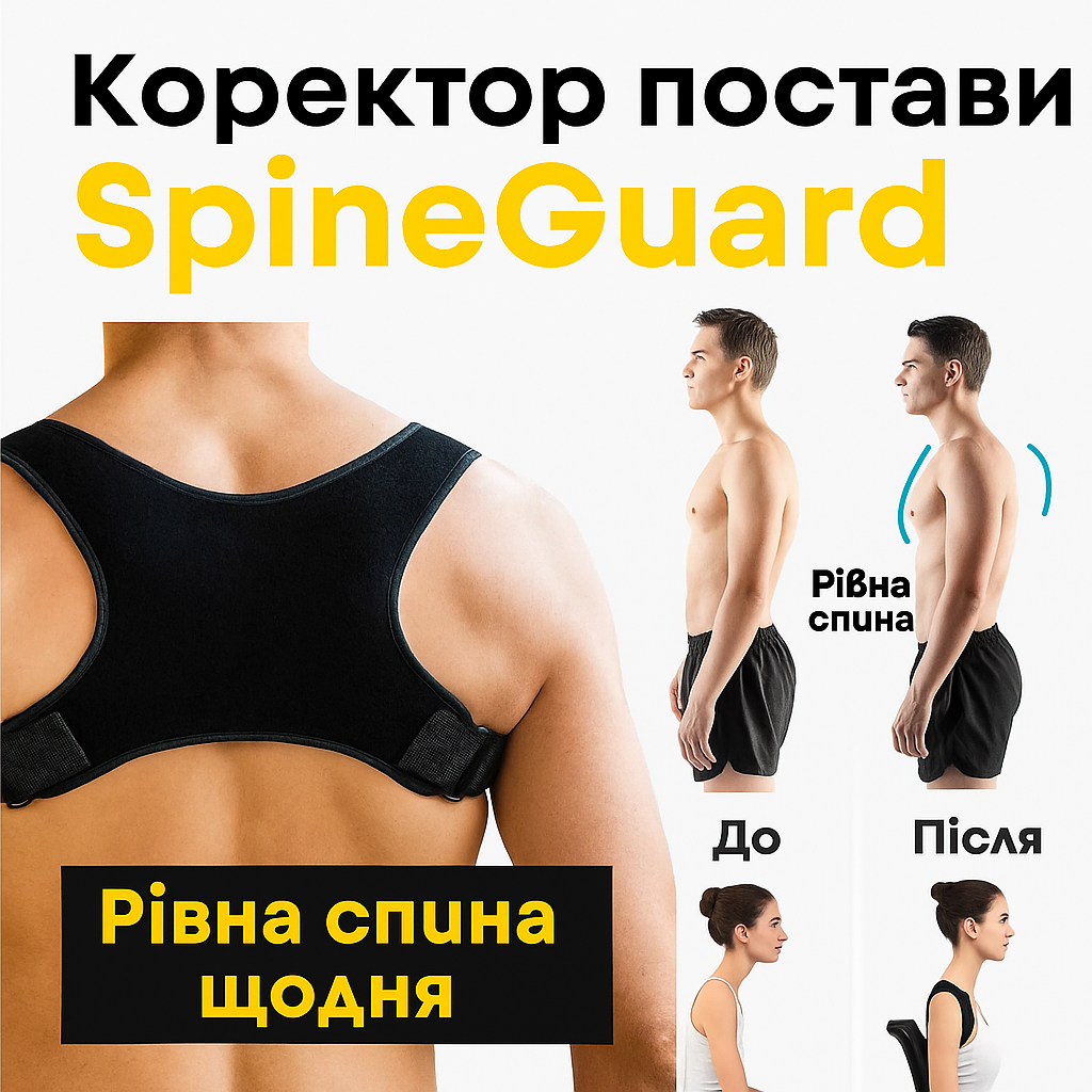 Коректор постави SpineGuard – рівна спина щодня