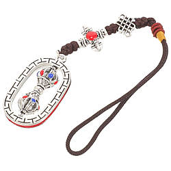 Тибетський кулон-талісман проти негативної енергії Ваджра (у овальній рамці)