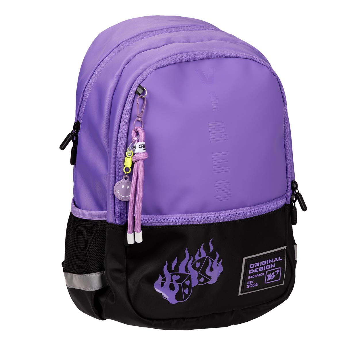 Рюкзак YES Lilac Cubes T-113, фото 1