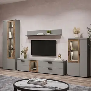 Модульна вітальня Модена шиншила сіра/дуб флагшток Сокме