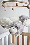 Мобіль дерев'яний на ліжечко Баранчики на хмаринках, фото 3