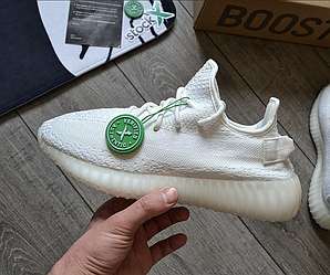 Чоловічі кросівки Adidas Yeezy Boost 350 V2 white Адідас Ізі Буст білі на літо