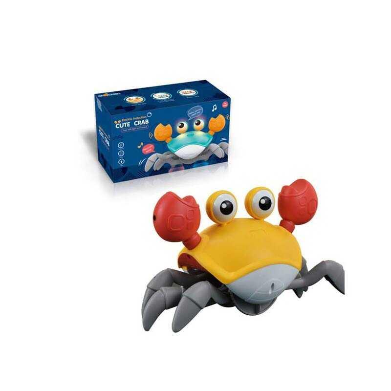 Краб дитячий - вбудований акумулятор 5 V, мелодія, підсвічування, сенсори руху QC 1 Y