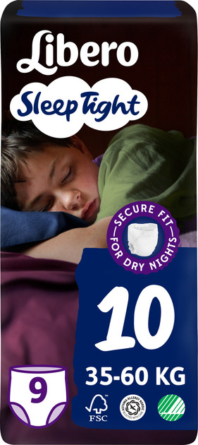 Підгузки трусики для дітей Libero Sleep Tight 10 35-60 кг 9 шт