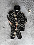 Чоловічий спортивний костюм Gucci M2532 чорний, фото 8