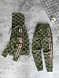 Чоловічий спортивний костюм Gucci M2533 хакі, фото 7