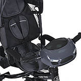 🧡Дитячий триколісний велосипед Turbo Trike MT 1006-2 з батьківською ручкою, козирком, USB/ВТ пульт, Графіт, фото 9