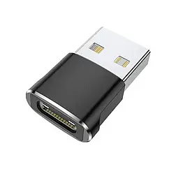 ⇒ Перехідник USB 2.0 – Type-C Aluminium OTG Adapter (Black) – адаптер, конвертор