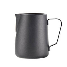 Пічер молочник для кави Ecocoffeetools LH3560B Black 600 мл із тефлоновим покриттям для збивання молока