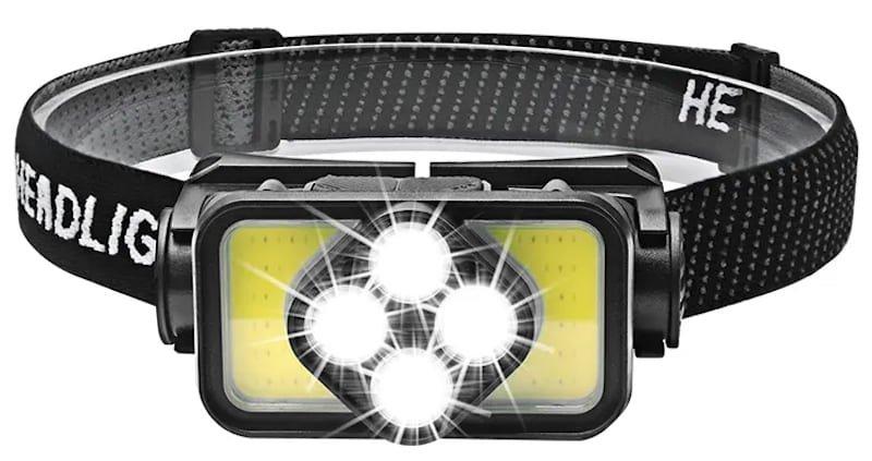 Налобний ліхтар - Світлодіодний налобний ліхтар Білий/Червоний - Надпотужний акумулятор із 6 режимами, фото 1