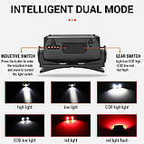 Налобний ліхтар - Світлодіодний налобний ліхтар Білий/Червоний - Надпотужний акумулятор із 6 режимами, фото 5